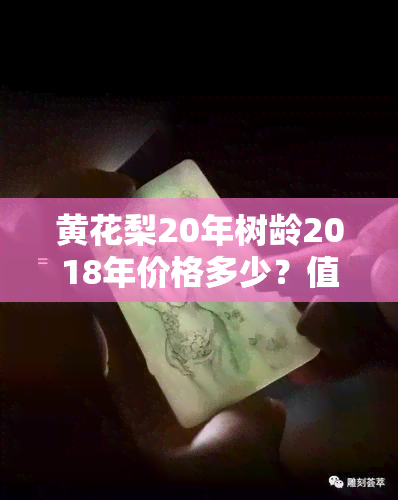 黄花梨20年树龄2018年价格多少？值钱吗？直径有多少？