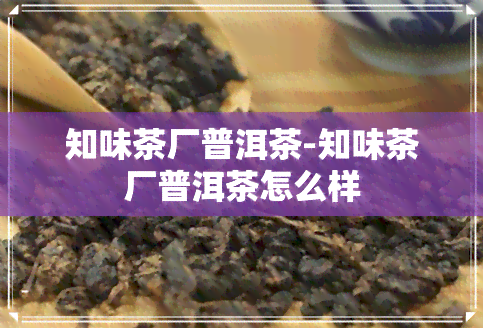 知味茶厂普洱茶-知味茶厂普洱茶怎么样