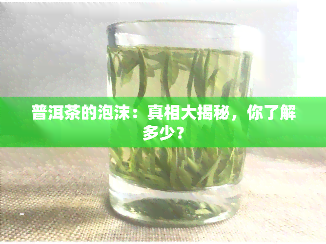 普洱茶的泡沫：真相大揭秘，你了解多少？