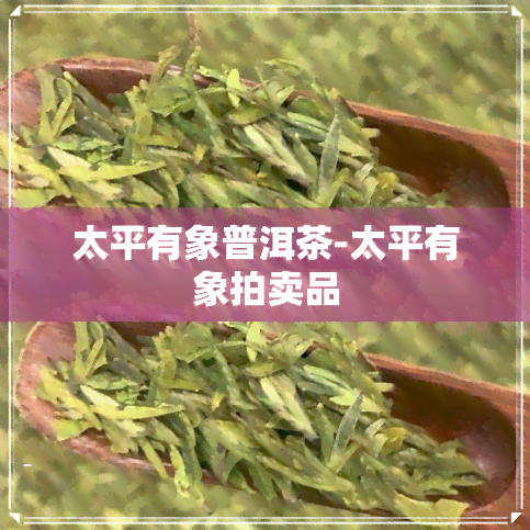 太平有象普洱茶-太平有象拍卖品