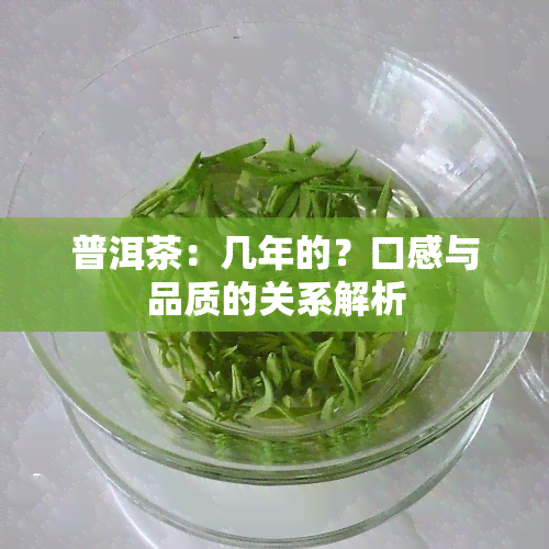 普洱茶：几年的？口感与品质的关系解析