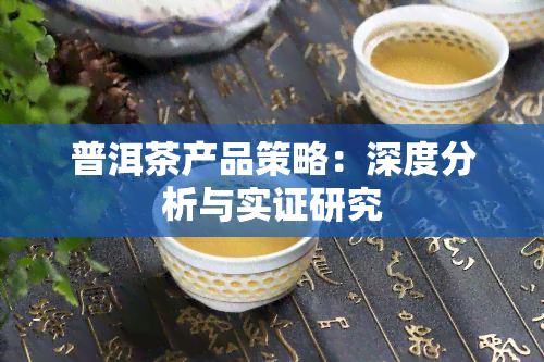 普洱茶产品策略：深度分析与实证研究