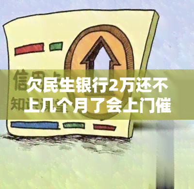 欠民生银行2万还不上几个月了会上门吗，民生银行：欠款2万数月未还，是否会上门？