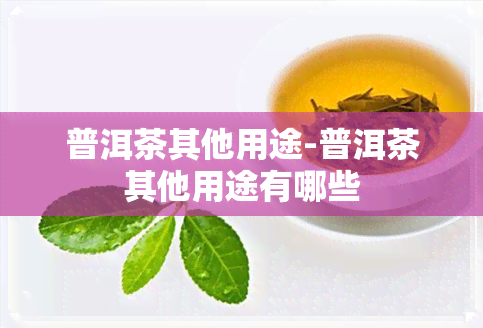 普洱茶其他用途-普洱茶其他用途有哪些