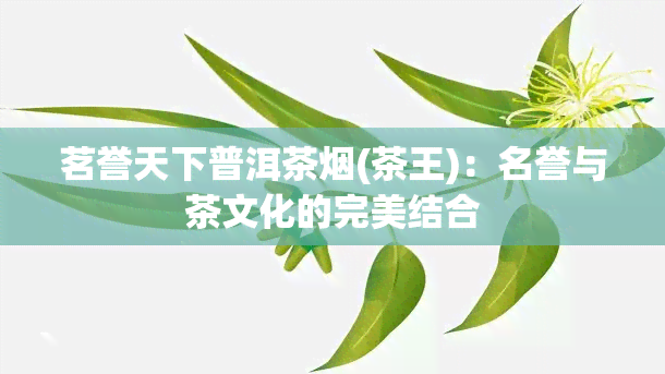 茗誉天下普洱茶烟(茶王)：名誉与茶文化的完美结合