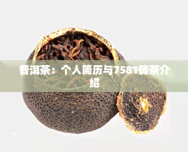 普洱茶：个人简历与7581砖茶介绍