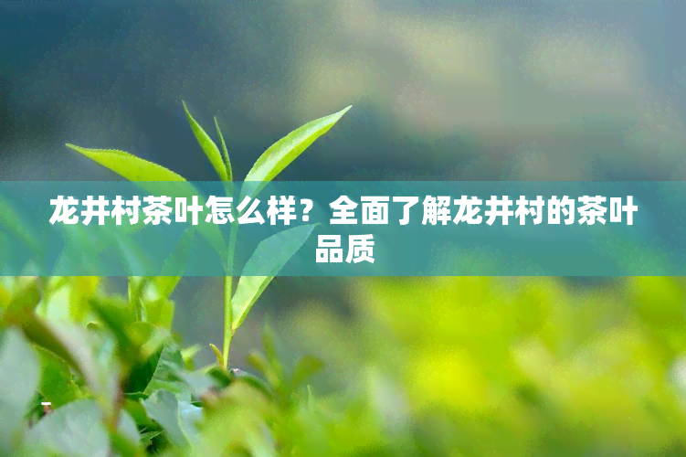 龙井村茶叶怎么样？全面了解龙井村的茶叶品质