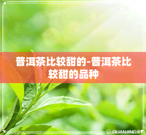 普洱茶比较甜的-普洱茶比较甜的品种