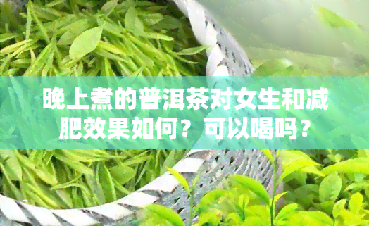 晚上煮的普洱茶对女生和减肥效果如何？可以喝吗？