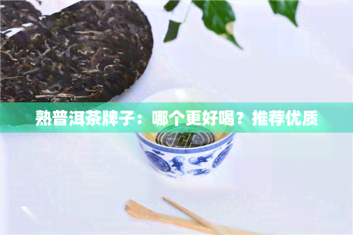 熟普洱茶牌子：哪个更好喝？推荐优质