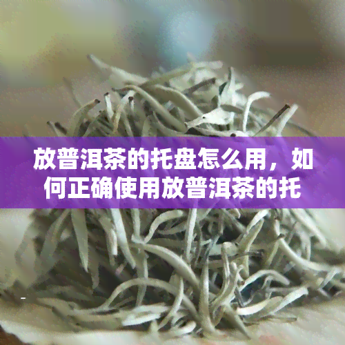 放普洱茶的托盘怎么用，如何正确使用放普洱茶的托盘？