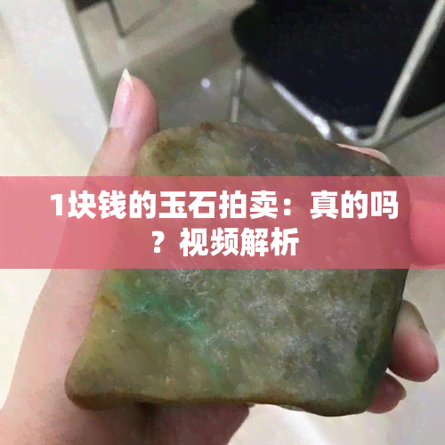 1块钱的玉石拍卖：真的吗？视频解析