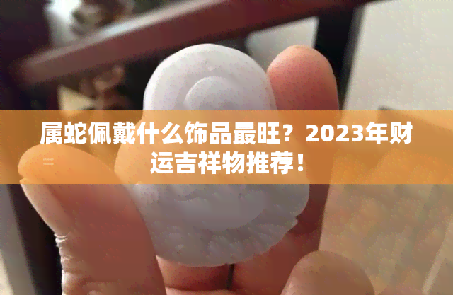 属蛇佩戴什么饰品最旺？2023年财运吉祥物推荐！