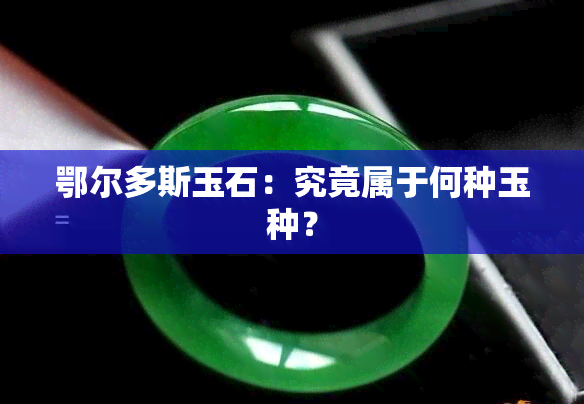 鄂尔多斯玉石：究竟属于何种玉种？