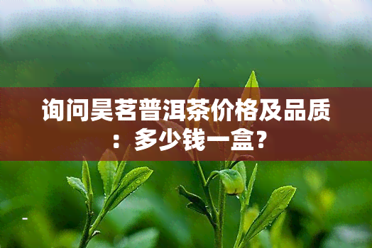 询问昊茗普洱茶价格及品质：多少钱一盒？