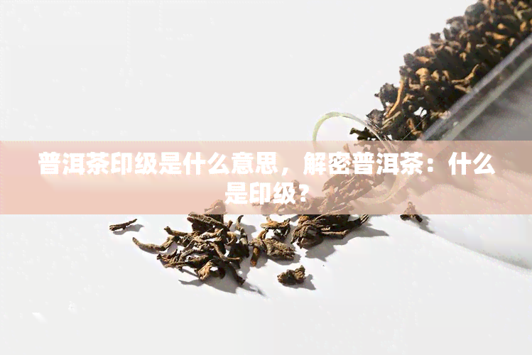 普洱茶印级是什么意思，解密普洱茶：什么是印级？