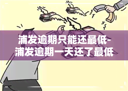 浦发逾期只能还更低-浦发逾期一天还了更低还款,但是为什么要我全额还