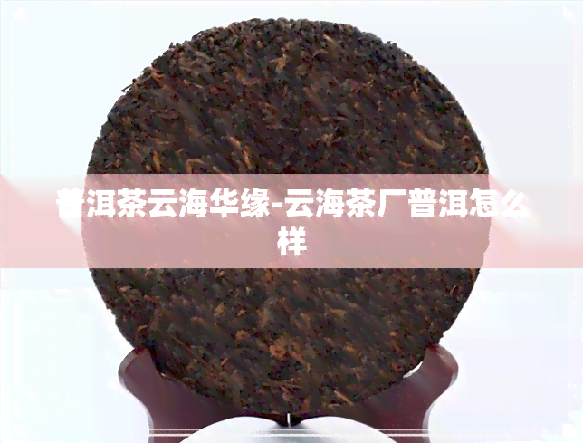 普洱茶云海华缘-云海茶厂普洱怎么样