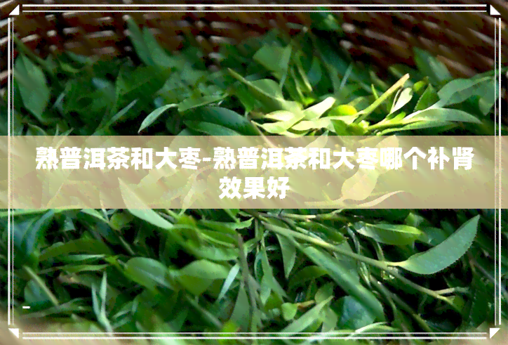 熟普洱茶和大枣-熟普洱茶和大枣哪个补肾效果好