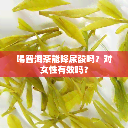 喝普洱茶能降尿酸吗？对女性有效吗？