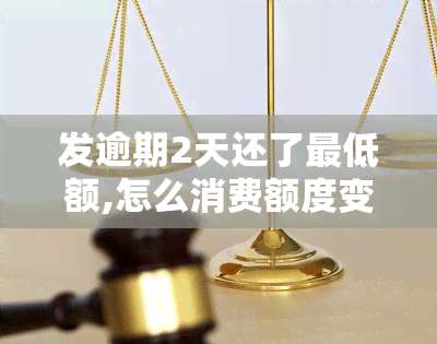 发逾期2天还了更低额,怎么消费额度变几十元了，信用卡逾期两天还清更低还款，为何消费额度骤降至几十元？