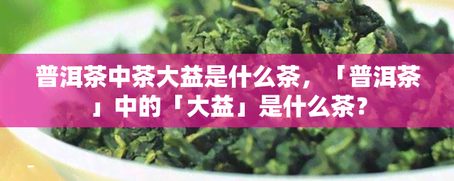 普洱茶中茶大益是什么茶，「普洱茶」中的「大益」是什么茶？