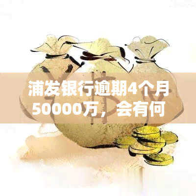 浦发银行逾期4个月50000万，会有何后果？能否协商分期还款？