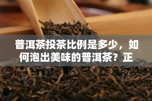 普洱茶投茶比例是多少，如何泡出美味的普洱茶？正确投茶比例大揭秘！