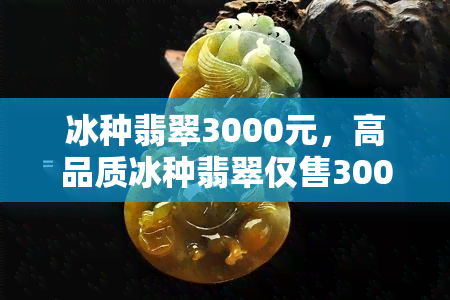 冰种翡翠3000元，高品质冰种翡翠仅售3000元，不容错过！