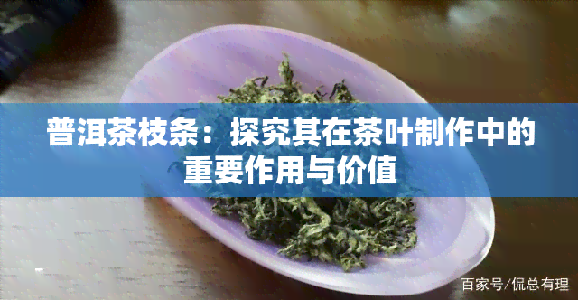 普洱茶枝条：探究其在茶叶制作中的重要作用与价值