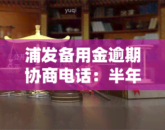 浦发备用金逾期协商电话：半年12万欠款上门约谈，如何解决？