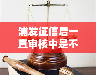 浦发后一直审核中是不是拒了，浦发后一直审核中，是否意味着申请被拒？