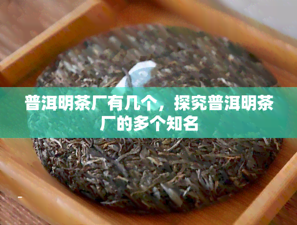 普洱明茶厂有几个，探究普洱明茶厂的多个知名