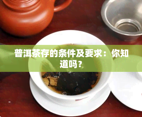 普洱茶存的条件及要求：你知道吗？