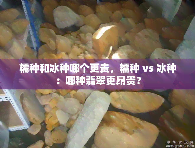 糯种和冰种哪个更贵，糯种 vs 冰种：哪种翡翠更昂贵？