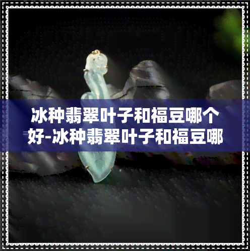 冰种翡翠叶子和福豆哪个好-冰种翡翠叶子和福豆哪个好看