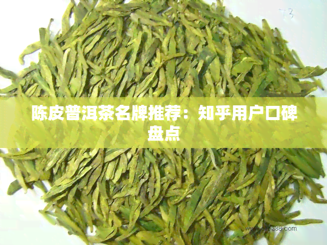 陈皮普洱茶名牌推荐：知乎用户口碑盘点