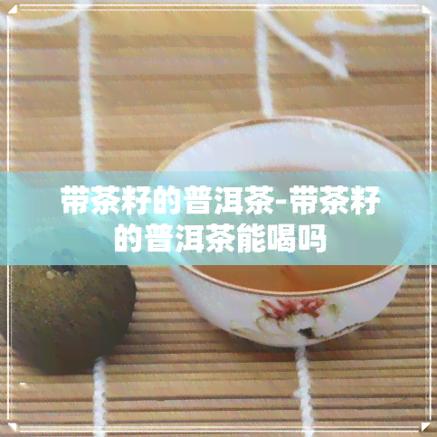 带茶籽的普洱茶-带茶籽的普洱茶能喝吗