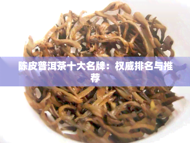 陈皮普洱茶十大名牌：权威排名与推荐