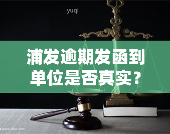 浦发逾期发函到单位是否真实？