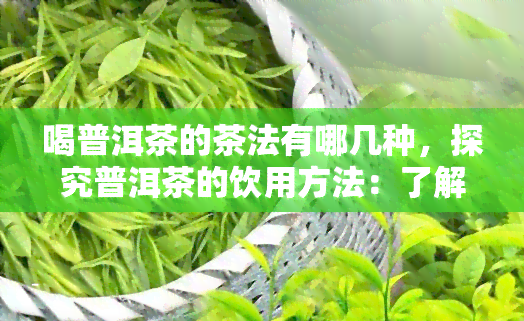 喝普洱茶的茶法有哪几种，探究普洱茶的饮用方法：了解常见的茶法种类