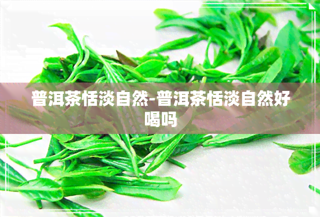 普洱茶恬淡自然-普洱茶恬淡自然好喝吗