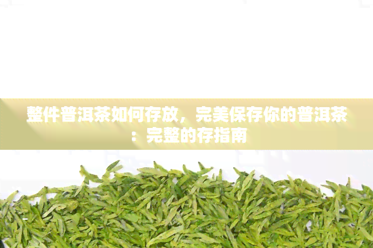 整件普洱茶如何存放，完美保存你的普洱茶：完整的存指南