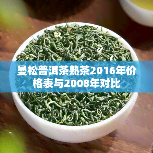 曼松普洱茶熟茶2016年价格表与2008年对比