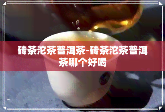 砖茶沱茶普洱茶-砖茶沱茶普洱茶哪个好喝