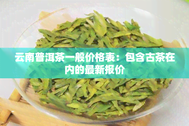 云南普洱茶一般价格表：包含古茶在内的最新报价