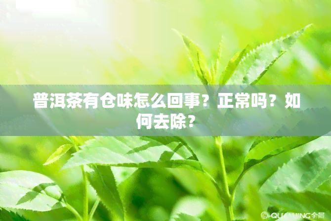 普洱茶有仓味怎么回事？正常吗？如何去除？