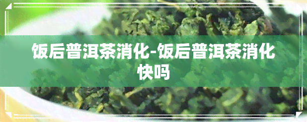 饭后普洱茶消化-饭后普洱茶消化快吗