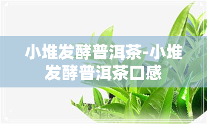 小堆发酵普洱茶-小堆发酵普洱茶口感