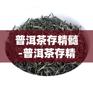 普洱茶存精髓-普洱茶存精髓的原理